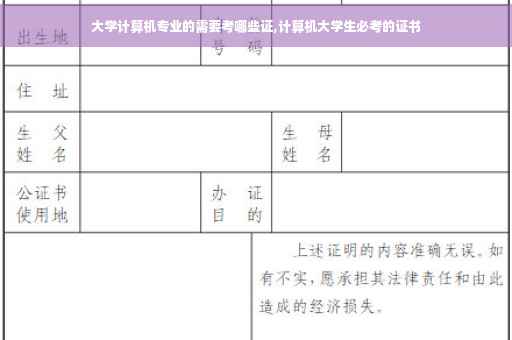 大学计算机专业的需要考哪些证,计算机大学生必考的证书