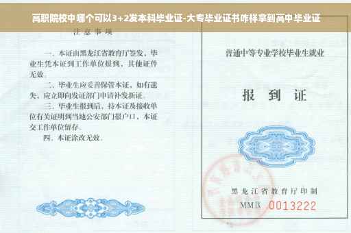 高职院校中哪个可以3+2发本科毕业证-大专毕业证书咋样拿到高中毕业证