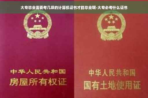大专毕业需要考几级的计算机证书才能毕业呢-大专必考什么证书