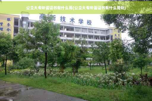 公立大专所需证书有什么用(公立大专所需证书有什么用处)