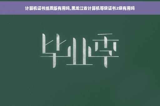 计算机证书纸质版有用吗,黑龙江省计算机等级证书2级有用吗