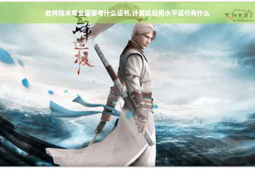 软件技术专业需要考什么证书,计算机应用水平证书有什么