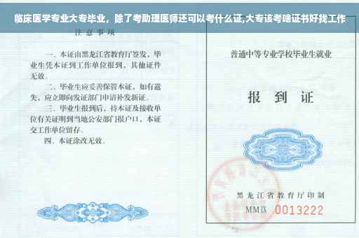 临床医学专业大专毕业，除了考助理医师还可以考什么证,大专该考啥证书好找工作