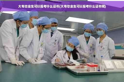 大专毕业生可以报考什么证书(大专毕业生可以报考什么证书呢)
