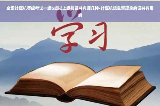 全国计算机等级考试一级b或以上级别证书有哪几种-计算机信息管理拿的证书有用吗