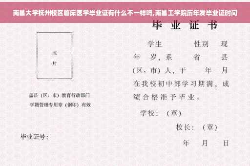 南昌大学抚州校区临床医学毕业证有什么不一样吗,南昌工学院历年发毕业证时间