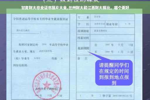甘肃财大毕业证书图片大全,兰州财大和江西财大相比，哪个更好