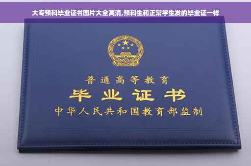 大专预科毕业证书图片大全高清,预科生和正常学生发的毕业证一样