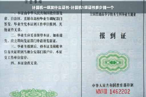 计算机一级发什么证书-计算机1级证书多少钱一个