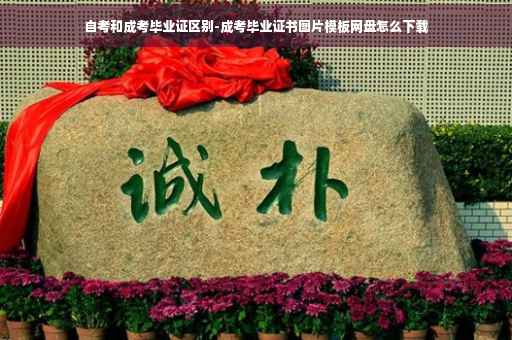自考和成考毕业证区别-成考毕业证书图片模板网盘怎么下载