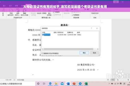 大专动漫证书有用吗知乎,速写和漫画哪个考级证书更有用