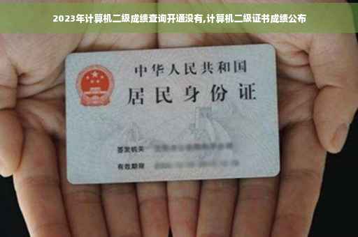2023年计算机二级成绩查询开通没有,计算机二级证书成绩公布