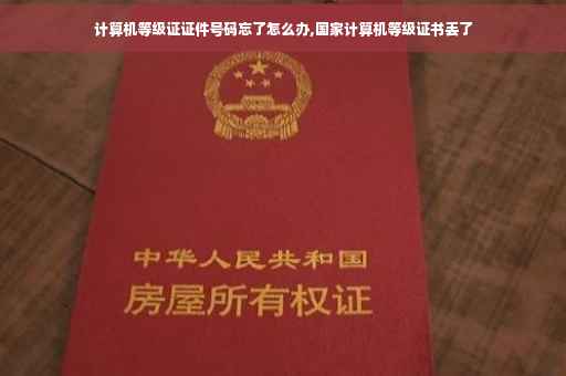 计算机等级证证件号码忘了怎么办,国家计算机等级证书丢了