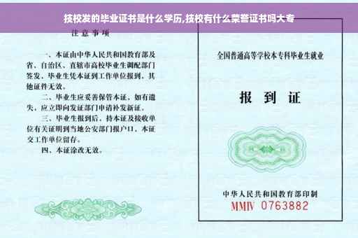 技校发的毕业证书是什么学历,技校有什么荣誉证书吗大专