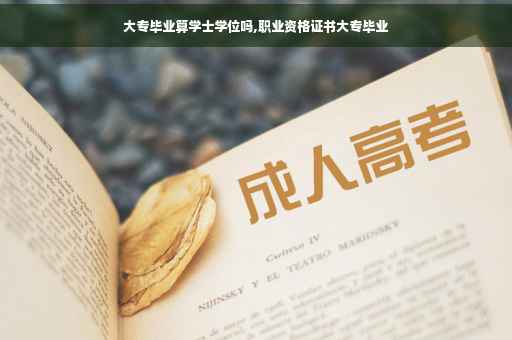 大专毕业算学士学位吗,职业资格证书大专毕业