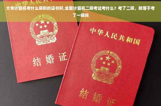 大专计算机考什么级别的证书好,全国计算机二级考试考什么？考了二级，就等于考了一级吗