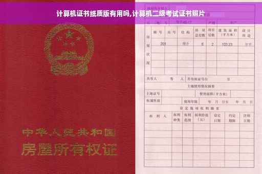 计算机证书纸质版有用吗,计算机二级考试证书照片