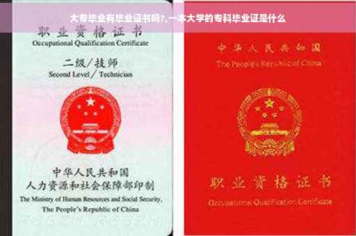 大专毕业有毕业证书吗?,一本大学的专科毕业证是什么