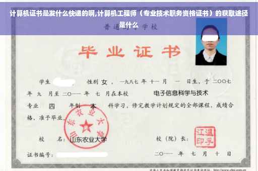 计算机证书是发什么快递的啊,计算机工程师（专业技术职务资格证书）的获取途径是什么