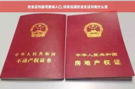 毕业证书编号查询入口,优秀应届毕业生证书有什么用