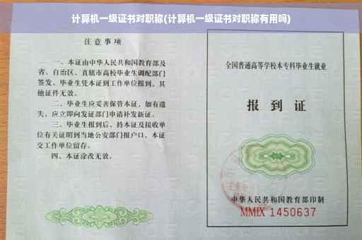 计算机一级证书对职称(计算机一级证书对职称有用吗)