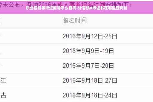 职业技能等级证编号怎么查询-计算机4级证书在哪里查询到