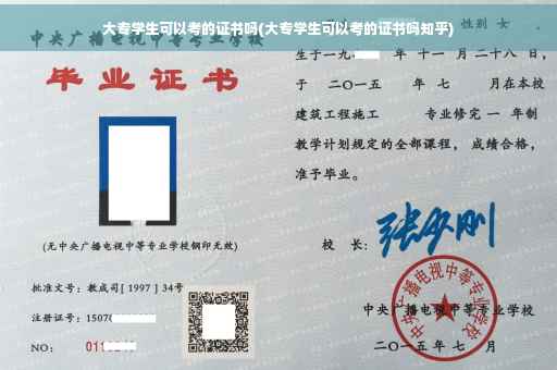大专学生可以考的证书吗(大专学生可以考的证书吗知乎)