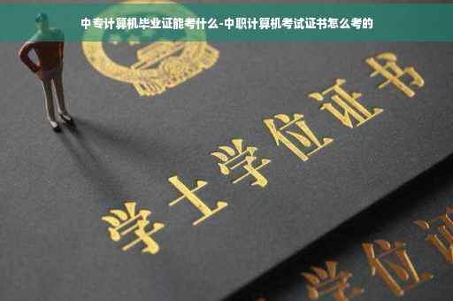 中专计算机毕业证能考什么-中职计算机考试证书怎么考的