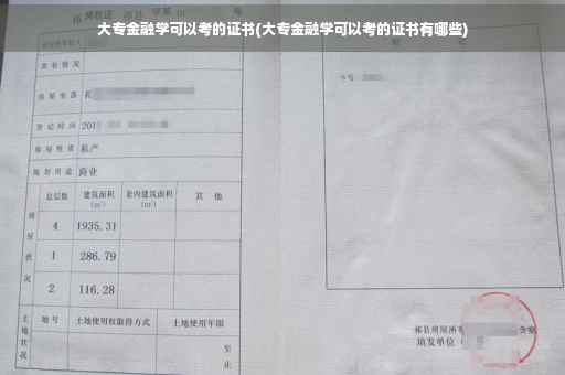 大专金融学可以考的证书(大专金融学可以考的证书有哪些)