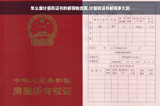 怎么查计算机证书的邮寄物流啊,计算机证书邮寄多久到