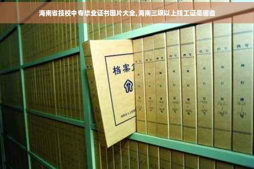海南省技校中专毕业证书图片大全,海南三级以上技工证是哪些