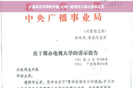 计算机证书级别分类,大学一般考到几级计算机证书