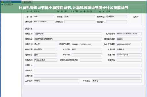 计算机等级证书算不算技能证书,计算机等级证书属于什么技能证书