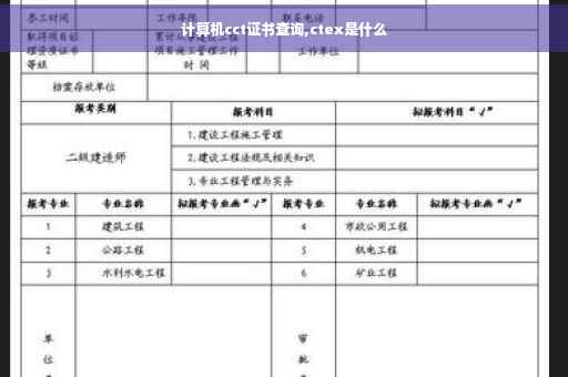 计算机cct证书查询,ctex是什么