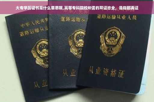 大专学历证书是什么意思啊,高等专科院校所谓的双证毕业,是指那两证 大专学历证书是什么意思啊,高等专科院校所谓的双证毕业,是指那两证
