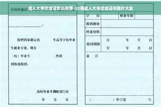 成人大学毕业证怎么收费-22届成人大专毕业证书图片大全
