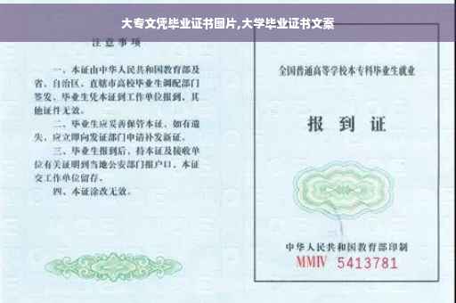 大专文凭毕业证书图片,大学毕业证书文案