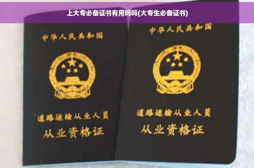 上大专必备证书有用吗吗(大专生必备证书)