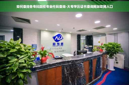 如何查找各专科院校专业代码查询-大专学历证书查询网站官网入口
