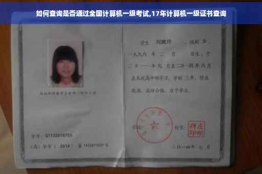 如何查询是否通过全国计算机一级考试,17年计算机一级证书查询