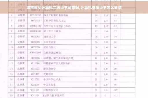 淘宝购买计算机二级证书可靠吗,计算机纸质证书怎么申请