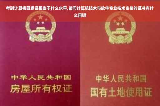 考到计算机四级证相当于什么水平,请问计算机技术与软件专业技术资格的证书有什么用呢