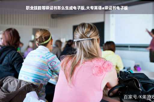 职业技能等级证书怎么生成电子版,大专英语a级证书电子版