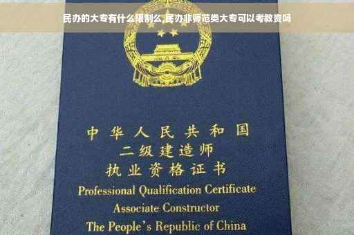 民办的大专有什么限制么,民办非师范类大专可以考教资吗
