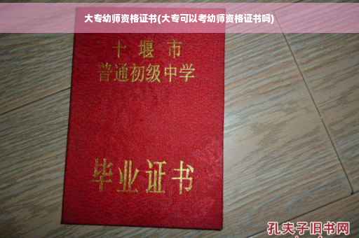 大专幼师资格证书(大专可以考幼师资格证书吗)