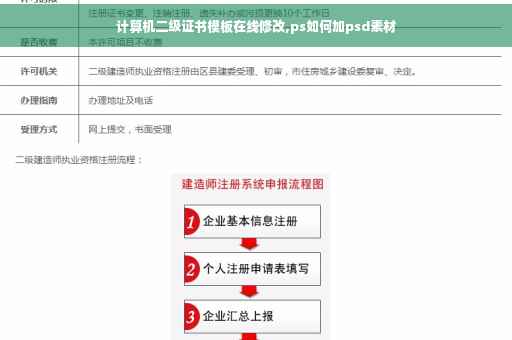 计算机二级证书模板在线修改,ps如何加psd素材