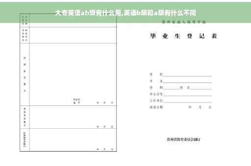 大专英语ab级有什么用,英语b级和a级有什么不同