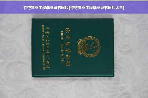 仲恺农业工程毕业证书图片(仲恺农业工程毕业证书图片大全)