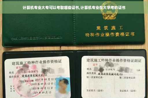 计算机专业大专可以考取哪些证书,计算机专业在大学考的证书