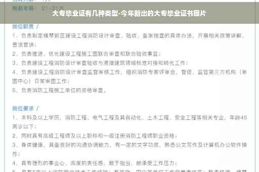 大专毕业证有几种类型-今年新出的大专毕业证书图片